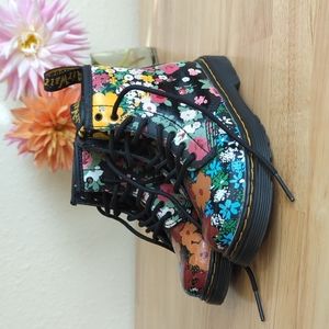 Dr.Martens floral combat boots size 10